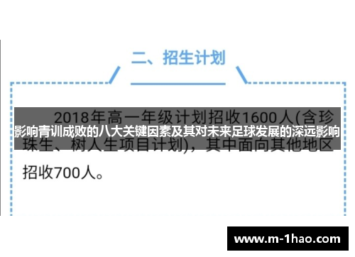 影响青训成败的八大关键因素及其对未来足球发展的深远影响